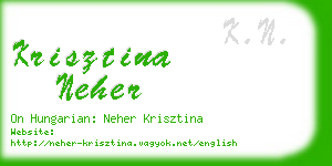 krisztina neher business card